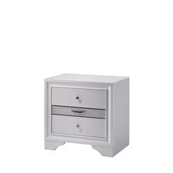 Picture of Benzara BM182981 Contemporary Solid Wood Night Stand with Jewelry Drawers&#44; White - 26 x 26 x 16.625 in.