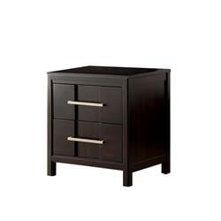 Benzarabm182988 Transitional Solid Wood Night Stand With Two Drawers Espresso Brown 24 X 23 625 X 16 In Dailymail