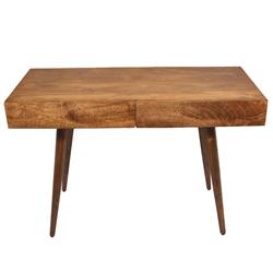 Picture of The Urban Port UPT-186126 Mango Wood Writing Desk with Two Drawers & Tapered Legs - Brown - 45 x 20 x 29 in.