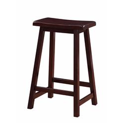 Picture of Benzara BM16846 24 in. Wooden Saddle Stool with Slanted Legs&#44; Brown - 24 x 16.38 x 13.25 in.