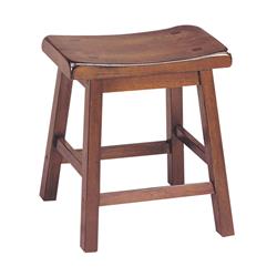 Picture of Benzara BM177547 Wooden Stools with Saddle Seat&#44; Walnut Brown - 18 x 14.33 x 17.32 in. - Set of 2