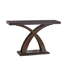Picture of Benzara BM205365 Sofa Table with X-Cross Base Support & Open Bottom Shelf&#44; Brown