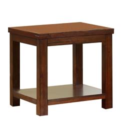 Picture of Benzara BM205366 Square Shaped End Table with Open Bottom Shelf&#44; Brown