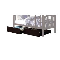 Picture of Benzara BM205609 Cottage Style Under Bed Wooden Drawers with Casters&#44; Brown - 2 Piece