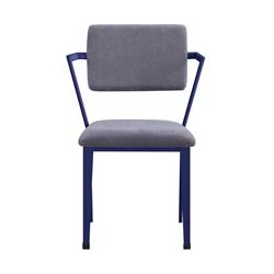 Picture of Benzara BM207442 Fabric Upholstered Metal Base Chair with Flared Armrest&#44; Blue & Gray