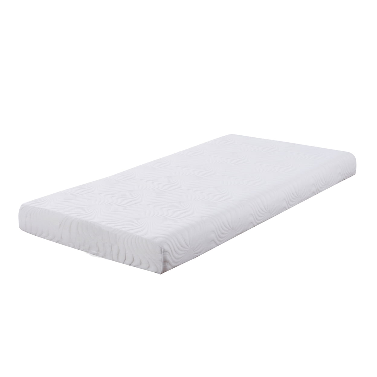 Picture of Benzara BM208162 Twin Size Mattress with Patterned Fabric Upholstery&#44; White