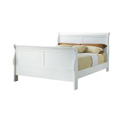 BM208568 Transitional Wooden Queen Size Bed with Panel Head & Footboard, White -  Benzara