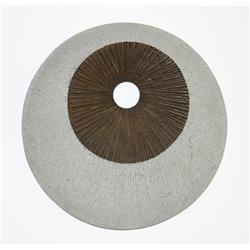 Picture of Benzara BM205829 Round & Ribbed Double Layer Sandstone Wall Art&#44; Brown & Gray - Large