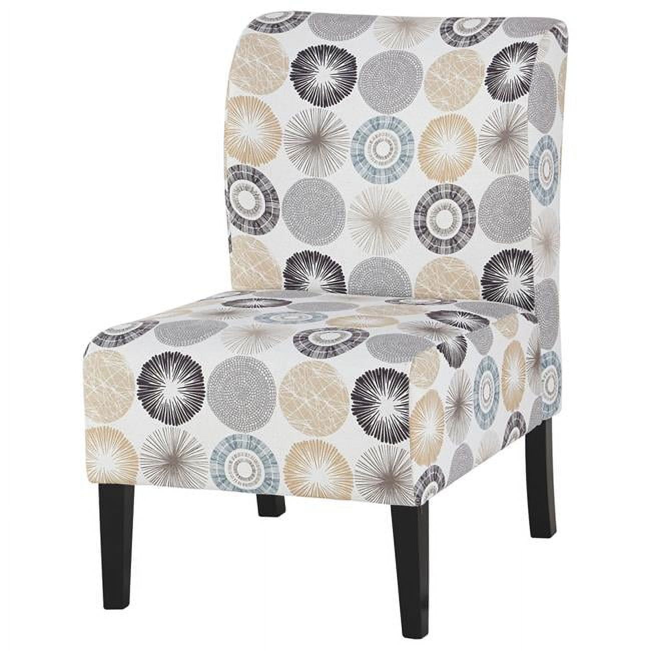 Picture of Benjara BM207214 Wooden Armless Accent Chair with Fabric Upholstery&#44; Multi-Color