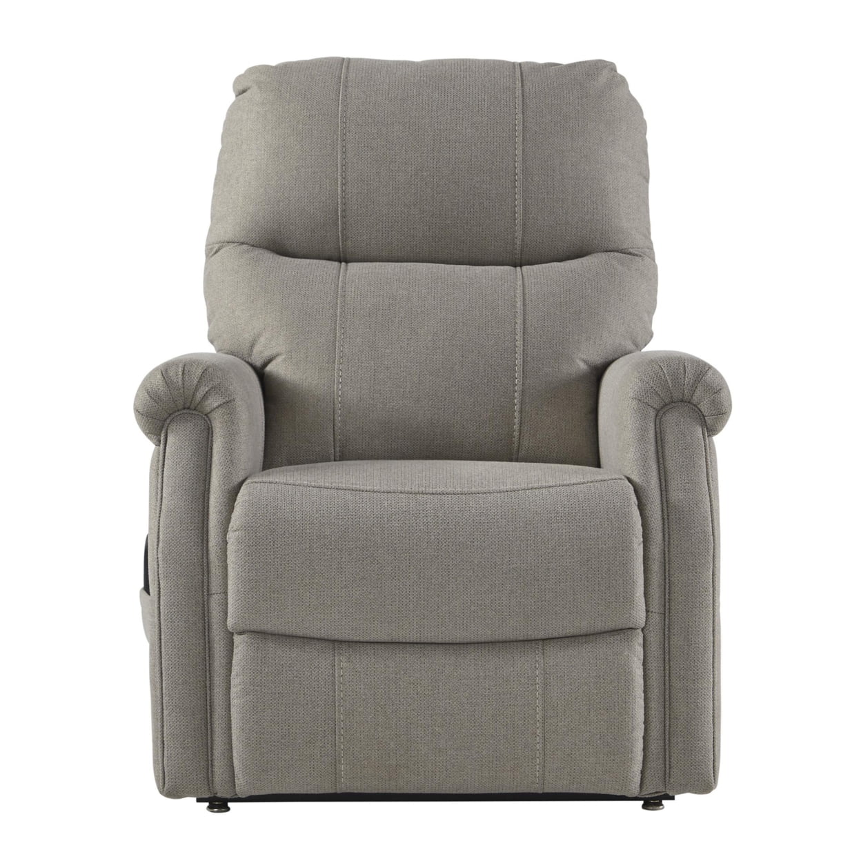 Picture of Benjara BM209309 39.75 x 30.5 x 36.25 in. Fabric Upholstered Metal Frame Power Lift Recliner with Tufted Back&#44; Gray