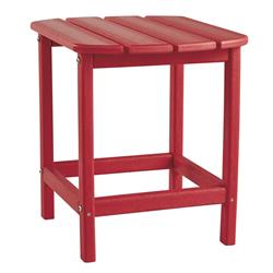 Picture of Benjara BM209395 17.88 x 18.88 x 15 in. Slatted Rectangular Hard Plastic End Table with Straight Legs&#44; Red