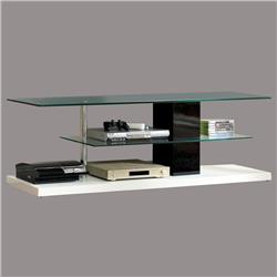 Picture of Benjara BM208001 19.63 x 63 x 15.75 in. Contemporary Style TV Console with Glass Top & Pedestal Base&#44; Multi-Color
