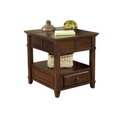 Picture of Benjara BM213293 1 Drawer Lift Top End Table with Open Bottom Shelf & Power Hub - Brown - 26.13 x 23.88 x 27 in.