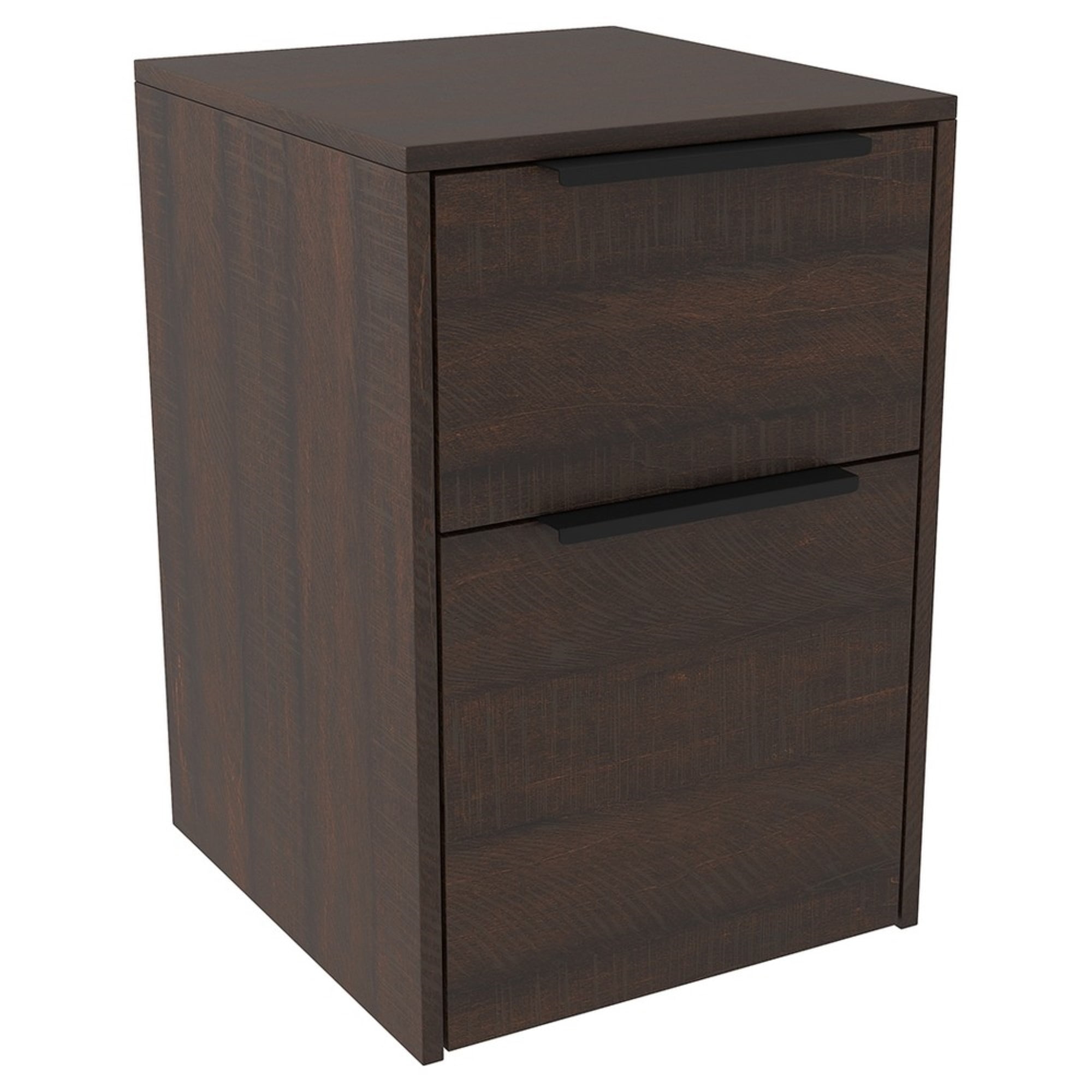 Two Tone Wooden File Cabinet with 2 File Drawers - Dark Brown -  DeluxDesigns, DE2530593