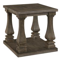 Picture of Benjara BM213342 Plank Style End Table with Connected Legs & Open Shelf - White & Brown - 24 x 23.75 x 26.88 in.