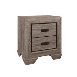 Picture of Benjara BM215241 Grained 2 Drawers Wooden Frame Nightstand with Bracket Feet - Light Brown - 26.5 x 16.7 x 23.6 in.