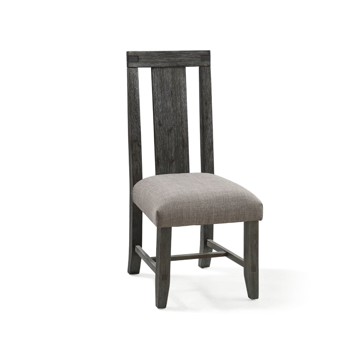 Picture of Benjara BM206661 Fabric Upholstered Chair with Chamfered Legs & Slatted Back - Gray - 41 x 19 x 24 in.