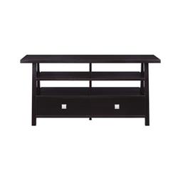 Picture of Benjara BM215271 Transitional Wooden TV Stand with 4 Open Shelves & 2 Drawers - Brown