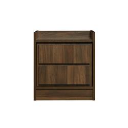 Picture of Benjara BM215310 Transitional Nightstand with False Drawer Front & Woodgrain Details - Brown