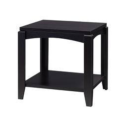 Picture of Benjara BM204125 Wooden End Table with Open Bottom Shelf & Chamfered Legs - Brown - 22 x 20.5 x 22.75 in.