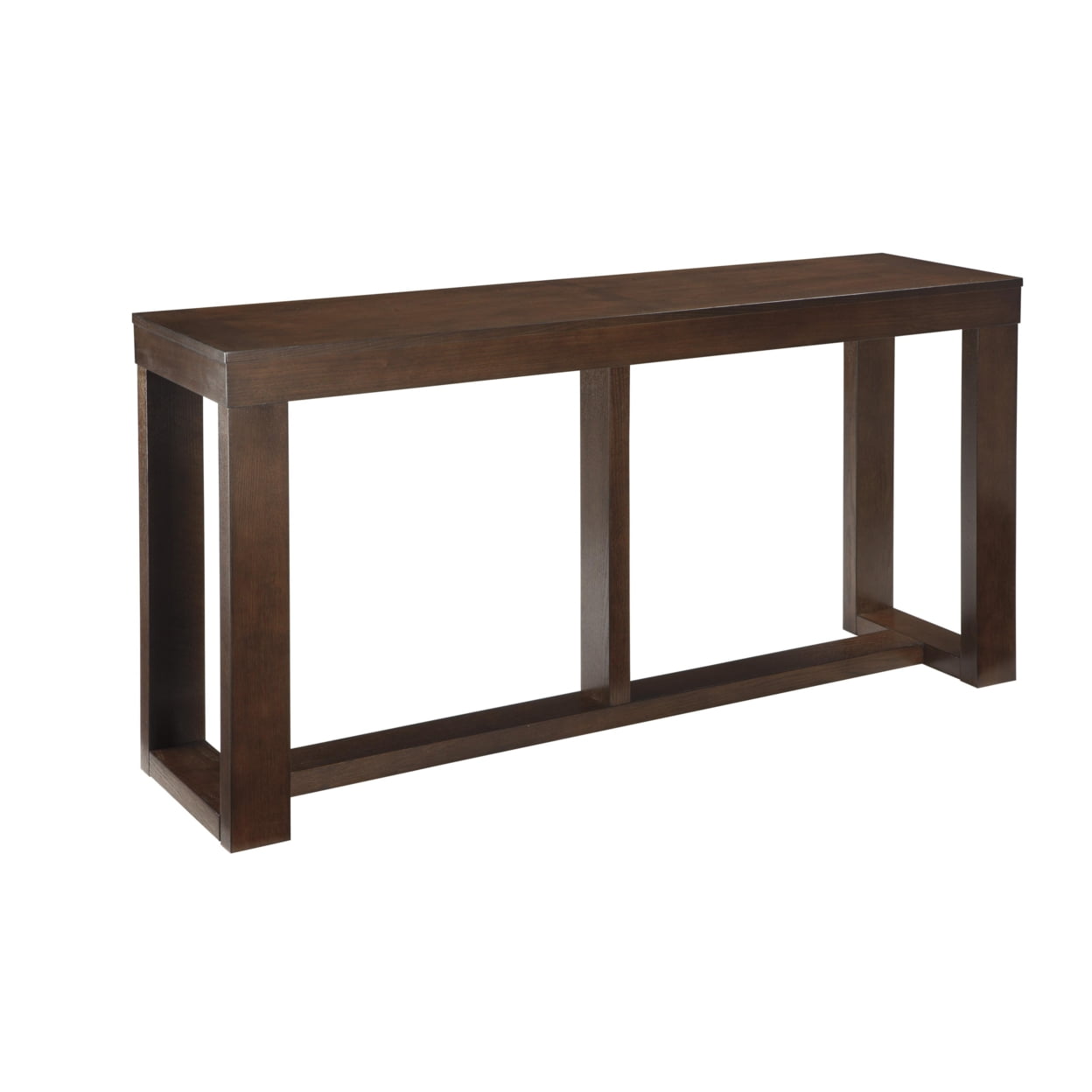Picture of Benjara BM210852 Rectangular Wooden Sofa Table with Sled Base - Espresso Brown - 33.13 x 64 x 16.25 in.