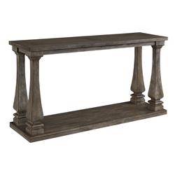 Picture of Benjara BM210854 Rectangular Wooden Sofa Table with Square Baluster Legs - Taupe Brown - 31.88 x 60 x 18 in.
