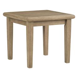 Picture of Benjara BM210890 Square Wooden Frame End Table with Plank Tabletop - Teak Brown - 22 x 24 x 24 in.