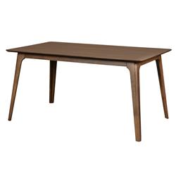 Picture of Benjara BM219451 Wooden Table with Angled Block Legs & Natural Grain Texture&#44; Brown
