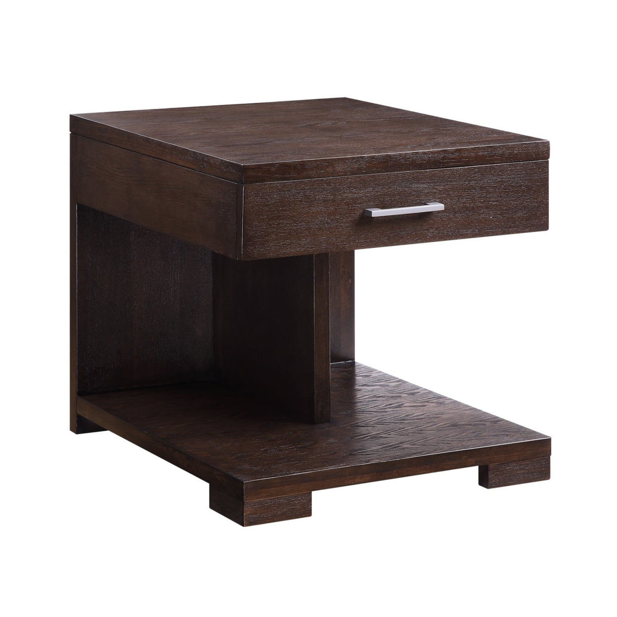 Picture of Benjara BM218616 Wooden End Table with 1 Drawer&#44; Brown - 24 x 28 x 24 in.