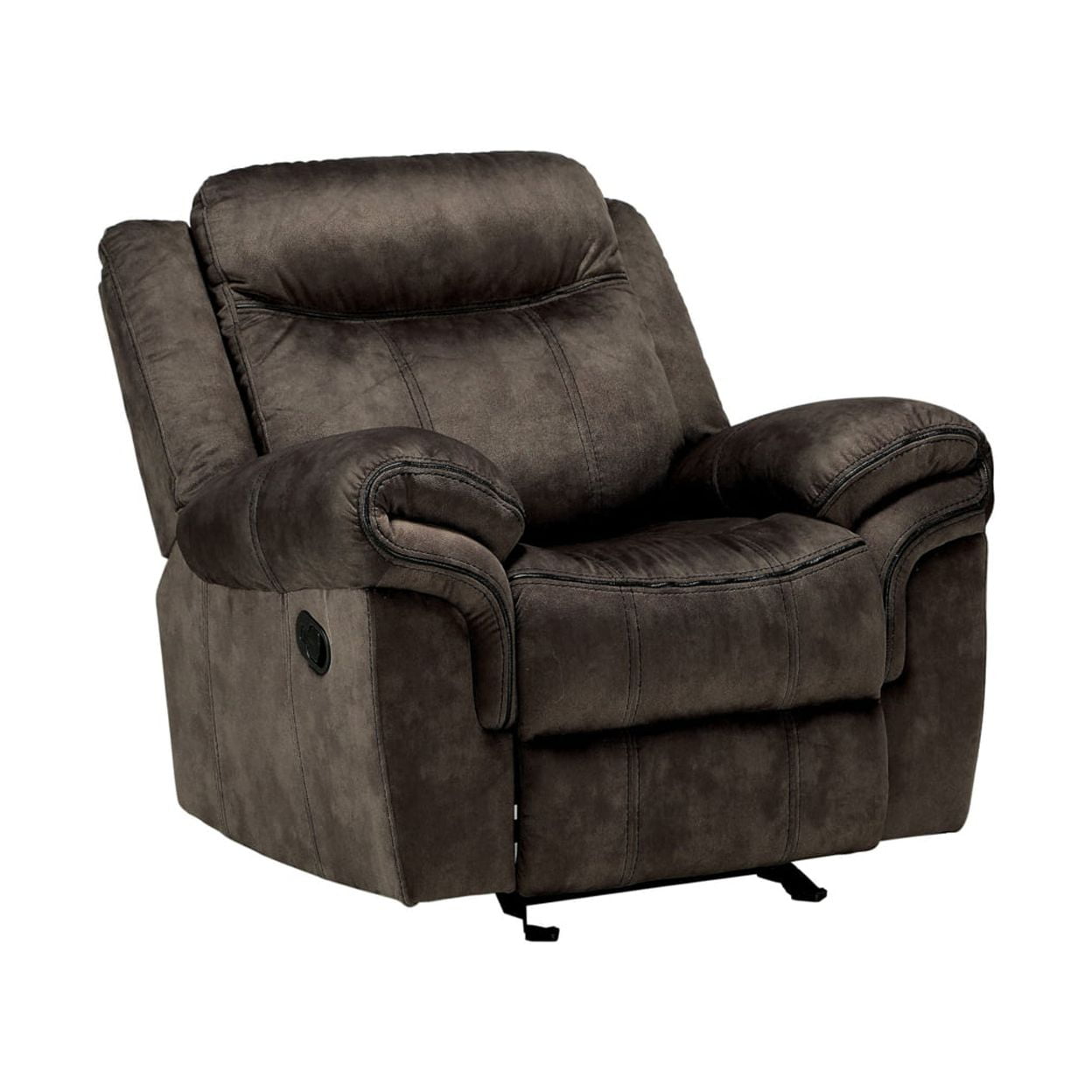 Picture of Benjara BM218580 Fabric Upholstered Metal Reclining Club Chair with Center Console, Gray - 41 x 39 x 42 in.
