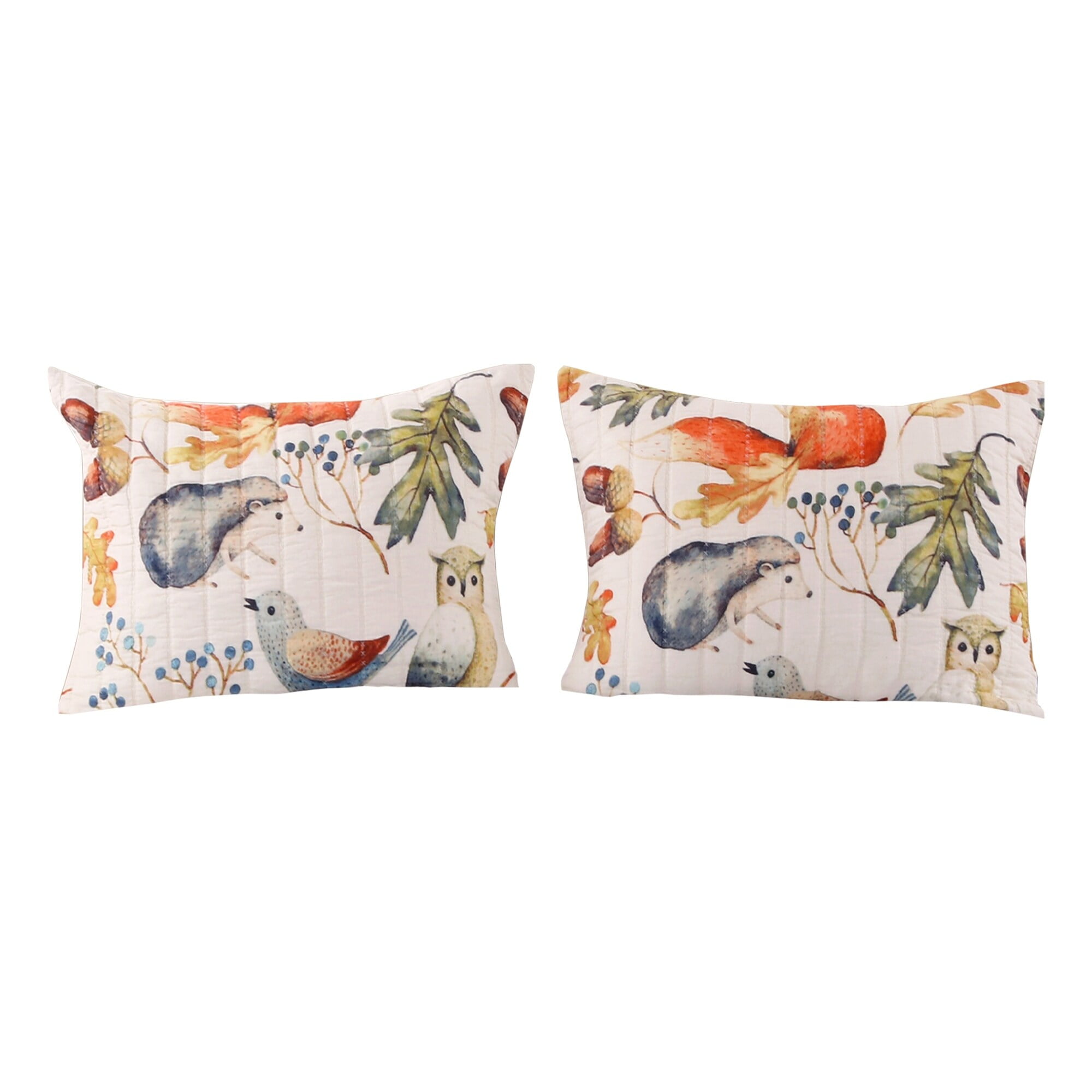 Picture of Benjara BM218819 36 x 20 in. King Size Pillow Sham with Fox & Owl Print&#44; Multi Color