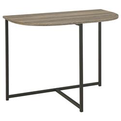 Picture of Benjara BM226507 Crescent Moon Shaped Wood & Metal Chair Side End Table&#44; Brown & Black