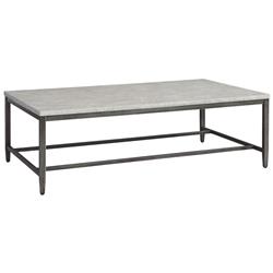 Picture of Benjara BM226531 Rectangular Shape Cocktail Table with Faux Concrete Top&#44; Gray & Black