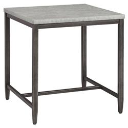 Picture of Benjara BM226532 Square Shape End Table with Faux Concrete Top&#44; Gray & Black