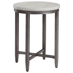 Picture of Benjara BM226533 Round Shape End Table with Faux Concrete Top&#44; Gray & Black