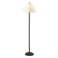 Picture of Benjara BM220649 Metal Floor Lamp with Pull Chain Switch & Paper Shade&#44; Off White & Black