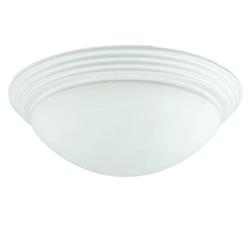 Picture of Benjara BM220711 Dome Shaped Glass Ceiling Lamp with Hardwired Switch&#44; White & Clear