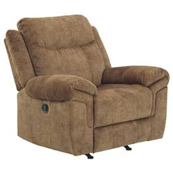 Picture of Benjara BM226046 Fabric Upholstered Pull Tab Rocker Recliner with Pillow Top Armrests&#44; Brown