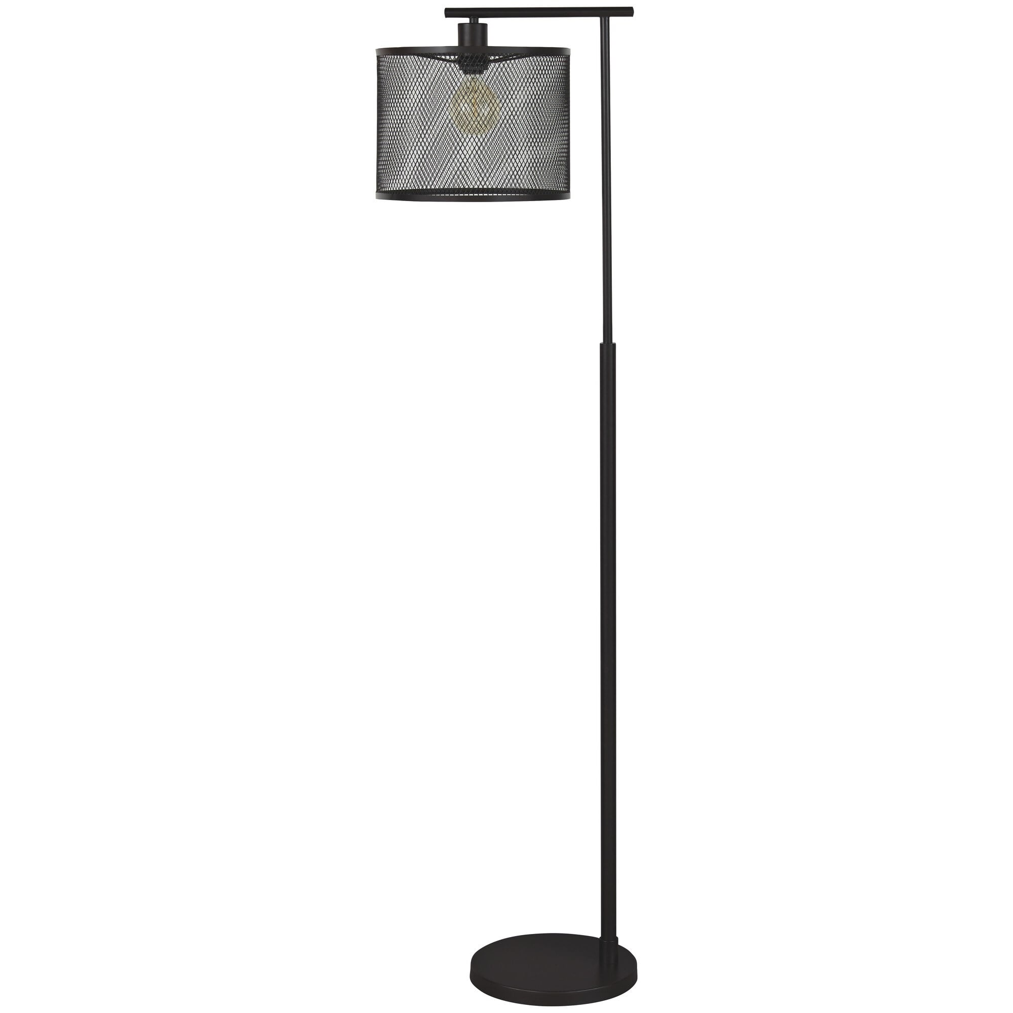 Picture of Benjara BM226105 Metal Frame Floor Lamp with Caged Shade, Dark Bronze