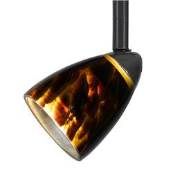 Picture of Benjara BM220757 Hand Blown Glass Shade Track Light Head with Metal Frame&#44; Gold & Bronze