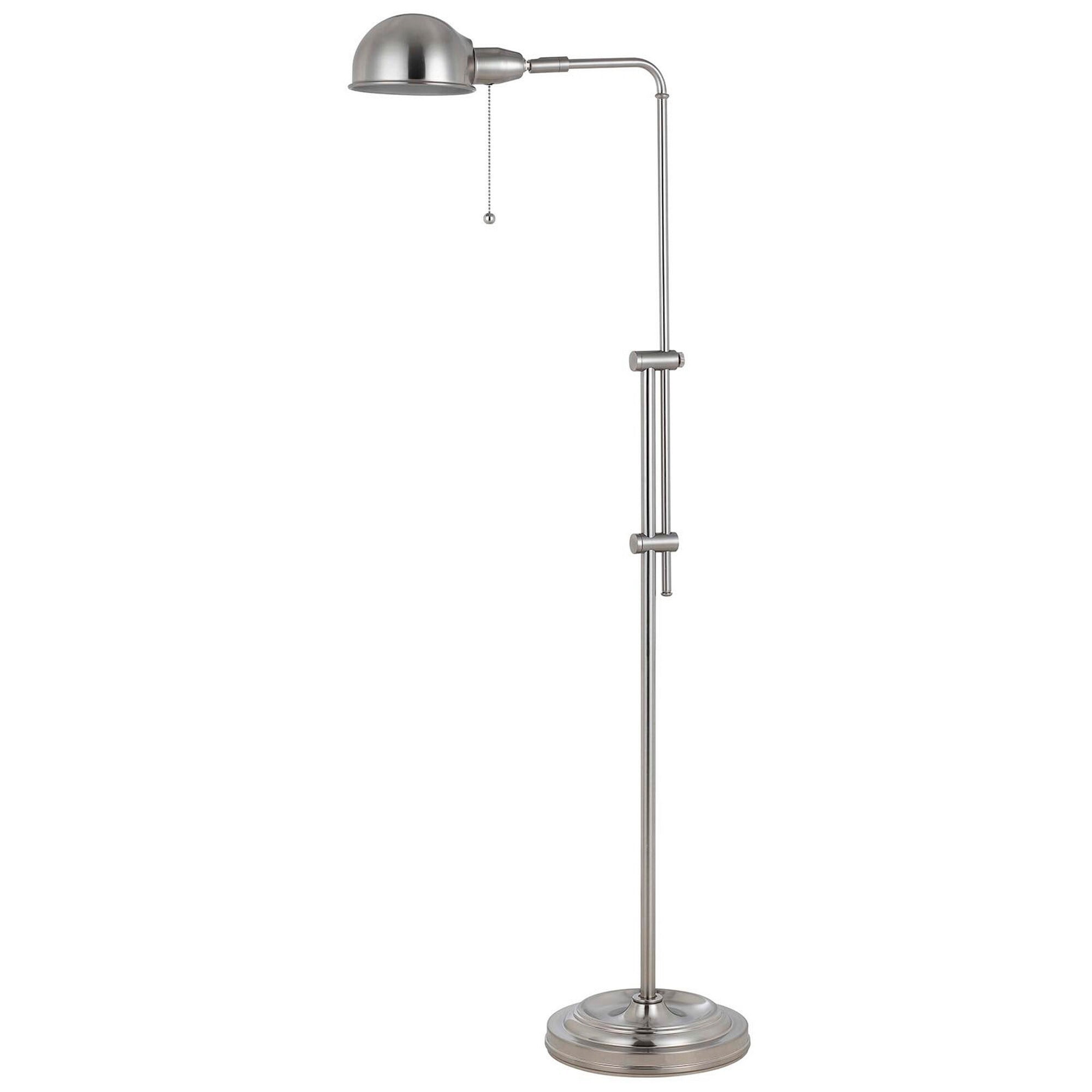 Picture of Benjara BM220837 Adjustable Height Metal Pharmacy Lamp with Pull Chain Switch&#44; Silver