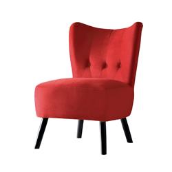 Picture of Benjara BM219779 Upholstered Armless Accent Chair with Flared Back & Button Tufting&#44; Red