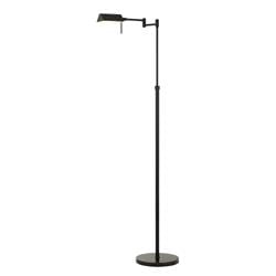 Picture of Benjara BM224743 10W LED Adjustable Metal Floor Lamp with Swing Arm, Black