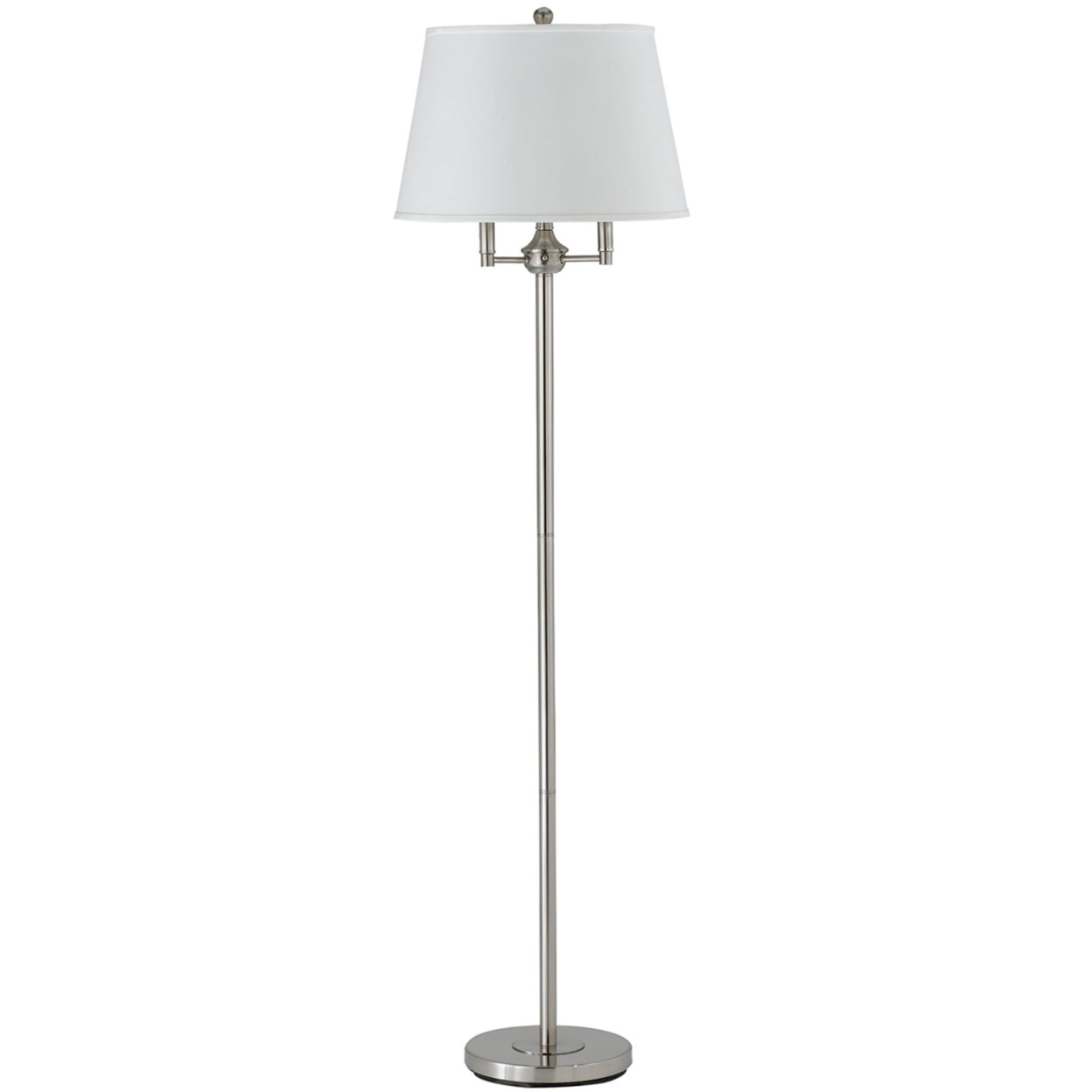 Picture of Benjara BM224948 Metal Floor Lamp with Tapered Drum Shade & Stalk Support&#44; Silver