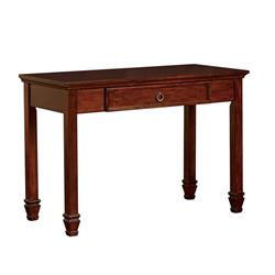 Picture of Benjara BM223280 Single Drawer Wooden Desk with Metal Ring Pull & Tapered Legs&#44; Brown