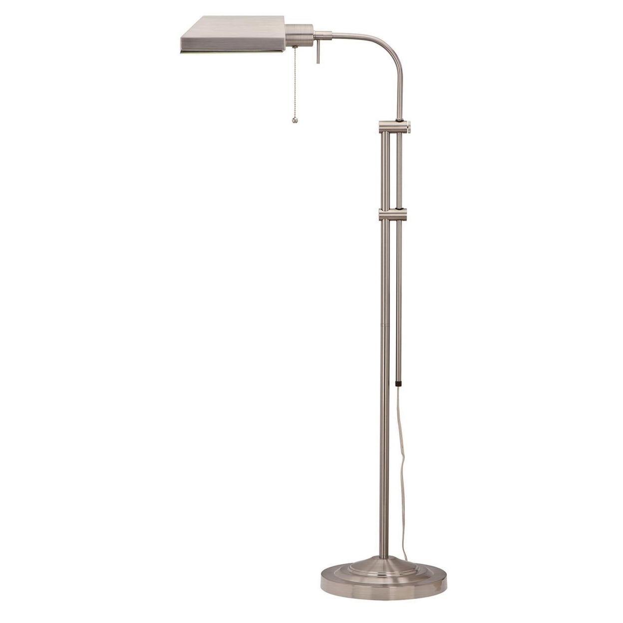 Picture of Benjara BM225080 Metal Rectangular Floor Lamp with Adjustable Pole, White