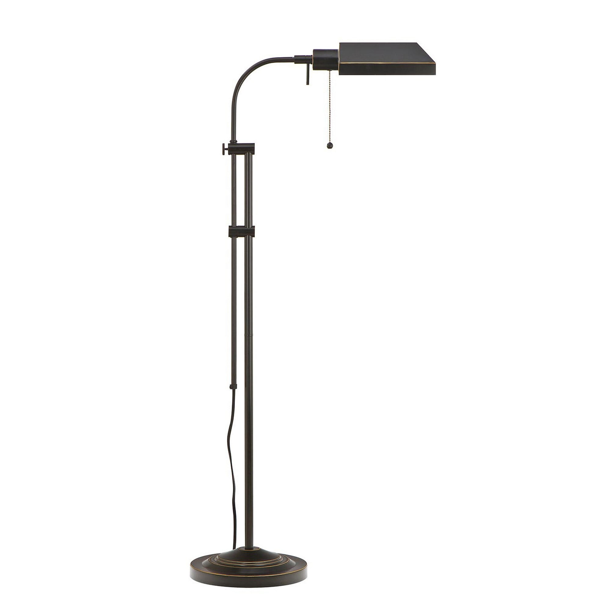 Picture of Benjara BM225081 Metal Rectangular Floor Lamp with Adjustable Pole, Black