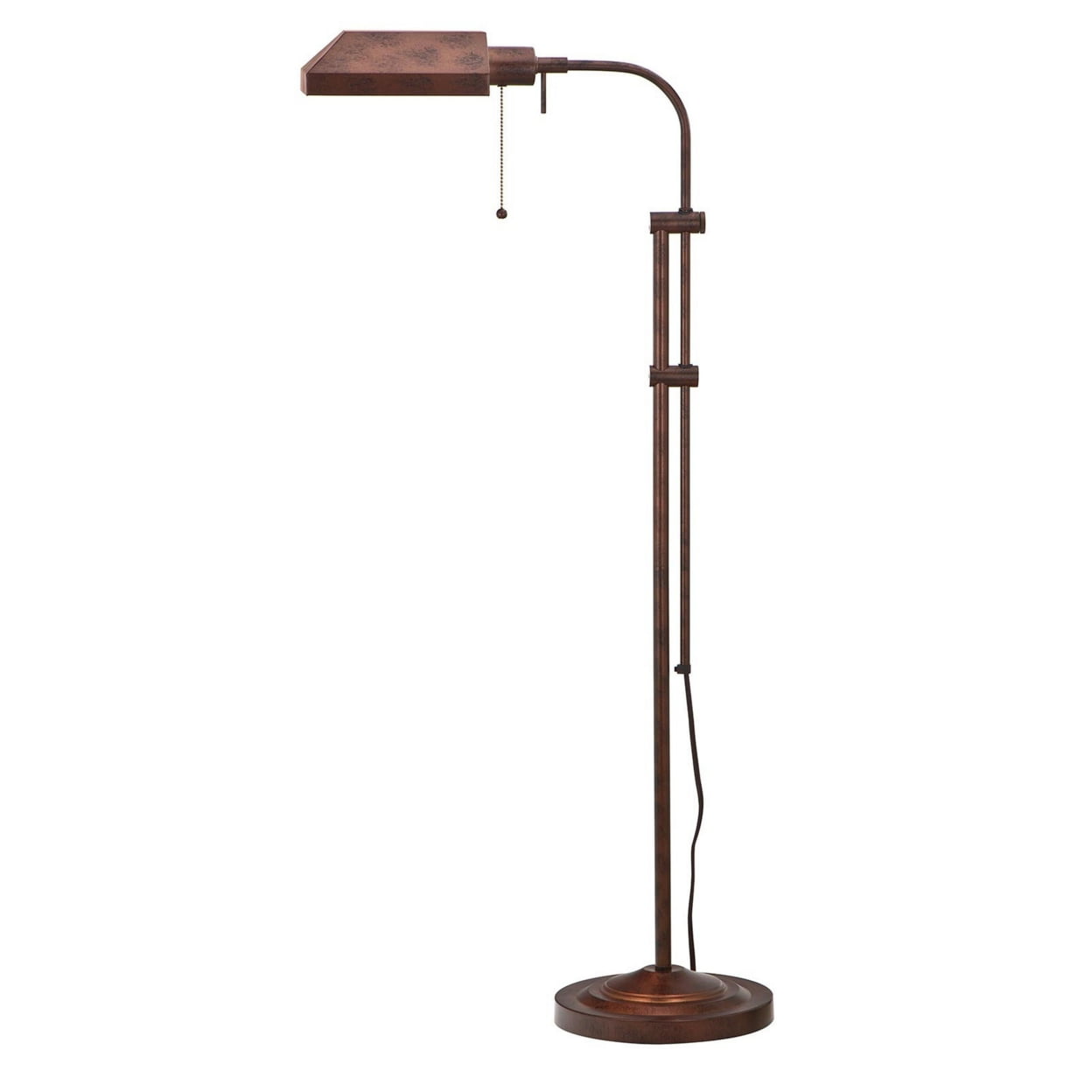 Picture of Benjara BM225082 Metal Rectangular Floor Lamp with Adjustable Pole, Bronze