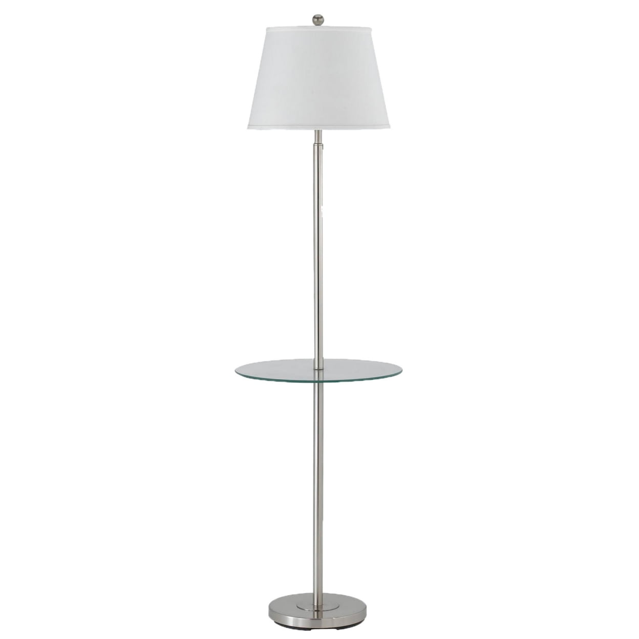 Picture of Benjara BM225110 Metal Round 3 Way Floor Lamp with Spider Type Shade&#44; Silver & Brown