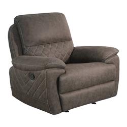 Picture of Benjara BM225775 Fabric Upholstered Glider Recliner with Pocket Coil Seat&#44; Brown